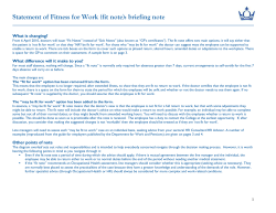 Statement of Fitness for Work (fit note)