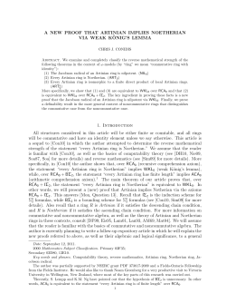 A NEW PROOF THAT ARTINIAN IMPLIES NOETHERIAN VIA WEAK