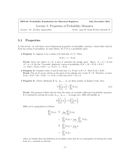 Properties of Probability Measure