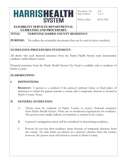 APPENDIX I - Harris Health