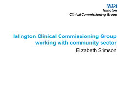 Presentation - Voluntary Action Islington