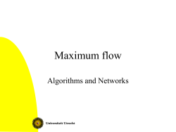 Network Algorithms: Maximum Flow