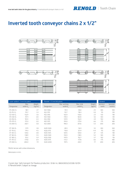 Inverted tooth conveyor chains 2 x 1/2