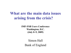 IMF-FSB Users Conference Washington, DC (July 8&ndash;9, 2009)