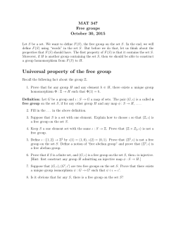 Universal property of the free group