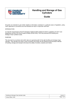 Handling and Storage of Gas Cylinders Guide