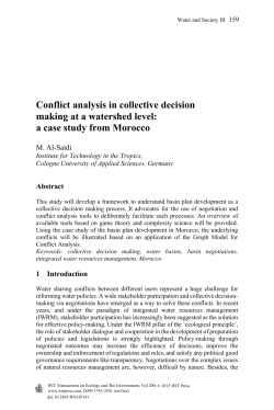 Conflict analysis in collective decision making at a