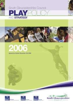 Artwork for Play Policy.indd - South Gloucestershire Council