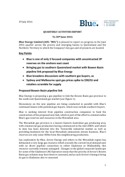 Key Points &bull; Blue is one of only 3 focused companies