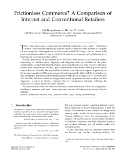 Frictionless Commerce? A Comparison of Internet and Conventional