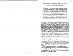 HYSTERETIC ENDOCHRONIC THEORY FOR SAND Endocmonic