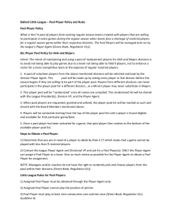 Pool Player Policy and Rules Pool Player Policy What is this? A pool