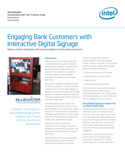 Engaging Bank Customers with Interactive Digital Signage
