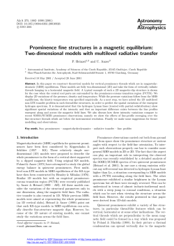 Prominence fine structures in a magnetic equilibrium: Two