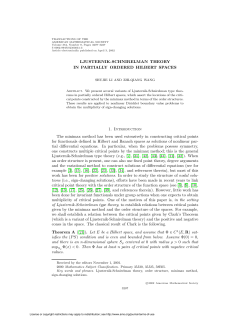 LJUSTERNIK-SCHNIRELMAN THEORY IN PARTIALLY ORDERED