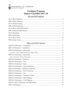 Degree Checklists - Graduate - University of Toronto