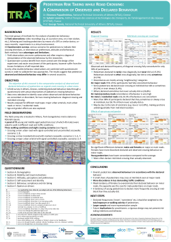 pedestrian risk taking while road crossing: a comparison of