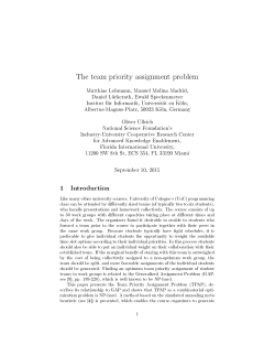 The team priority assignment problem