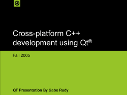 Qt Technical Presentation