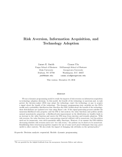 Risk Aversion, Information Acquisition, and Technology Adoption