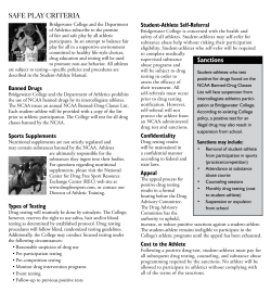 Safe Play Criteria Sanctions