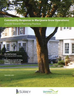 Community Response to Marijuana Grow Operations