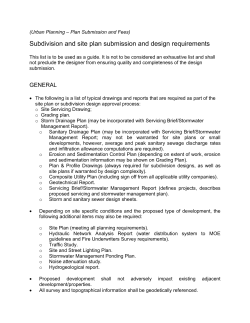 subdivision / site plan submission and design requirements