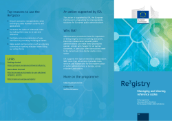 Re3gistry &ndash; A tool to manage and share