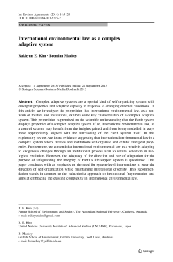 International environmental law as a complex adaptive system