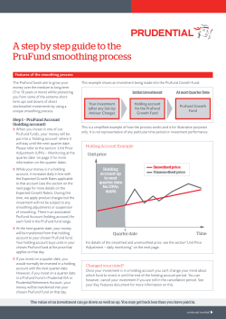 A step by step guide to the PruFund smoothing process
