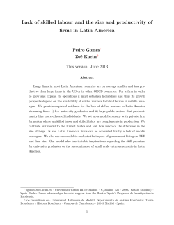 Lack of skilled labour and the size and productivity of firms in Latin