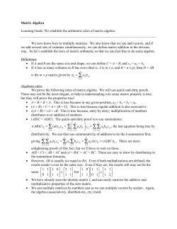 10 Matrix Algebra
