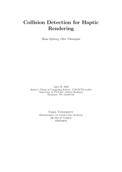 Collision Detection for Haptic Rendering