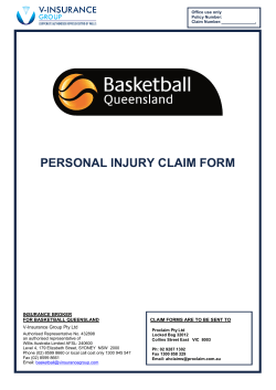 personal injury claim form