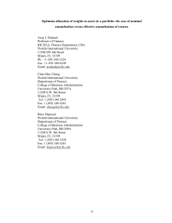 0 Optimum allocation of weights to assets in a portfolio