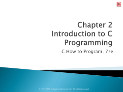 Introduction to C Programming