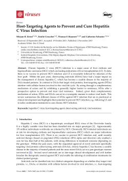 Host-Targeting Agents to Prevent and Cure Hepatitis C Virus