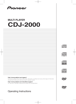 CDJ-2000 - Pioneer Electronics USA