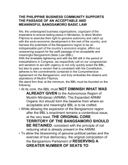 TERRITORY OF THE BANGSAMORO SHOULD GREATER