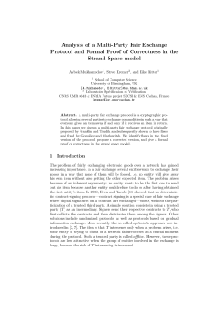 Analysis of a Multi-Party Fair Exchange Protocol and Formal Proof of