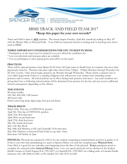 track season approaches - Spencer Butte Middle School