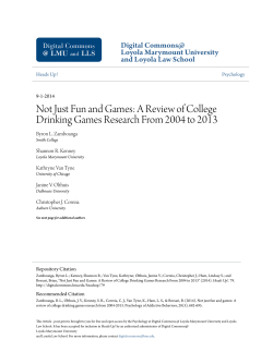 Not Just Fun and Games: A Review of College Drinking Games