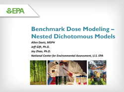 Benchmark Dose Modeling &ndash; Nested Dichotomous Models - CLU-IN