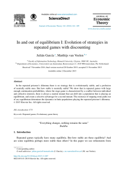 In and out of equilibrium I: Evolution of strategies in