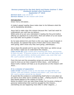 Sermon prepared by the Holy Spirit and Pastor Andrew T. Okai