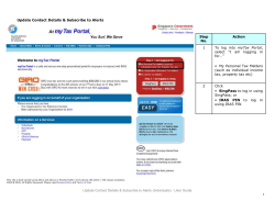 Step No. Action 1 To log into myTax Portal, select