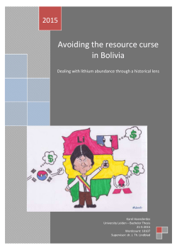 Avoiding the resource curse in Bolivia