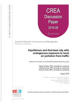 2016_08 Equilibrium and first-best city with endogenous