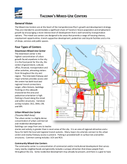 tacoma`s mixed-use centers