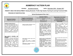 action plan - Knockavoe School